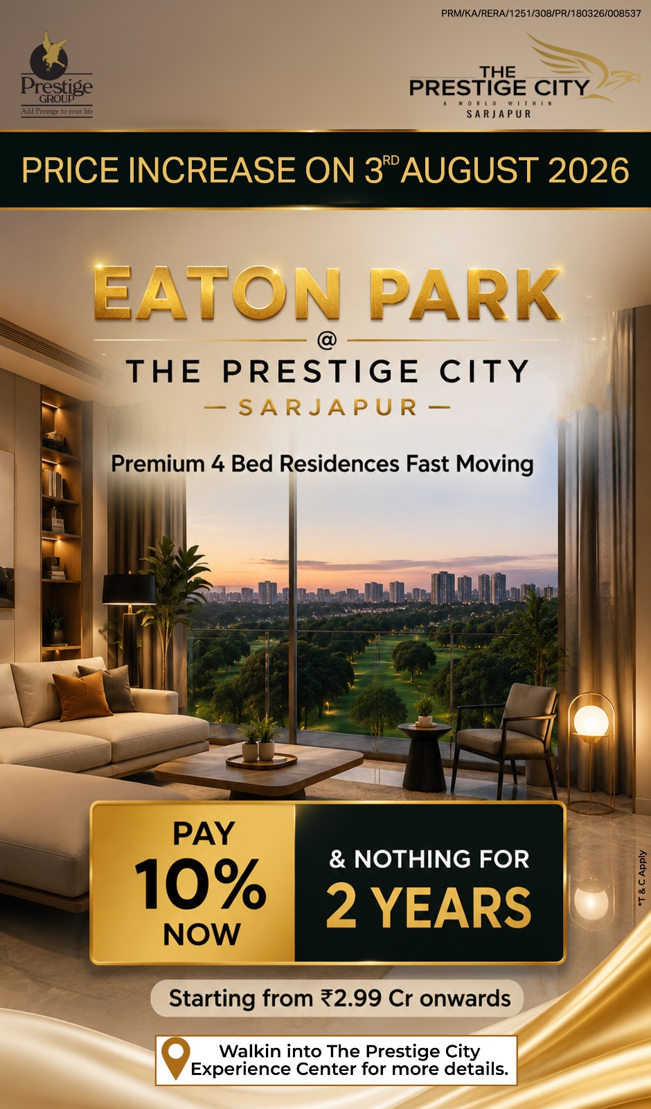 Prestige Eaton Park floor plans and brochure